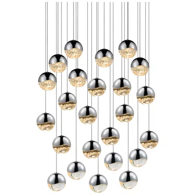 Sonneman Grapes 27" Wide 24-light Polished Chrome Led Pendant