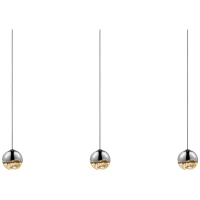 Sonneman Grapes 36.5" Wide 3.light Polished Chrome Small Led Pendant