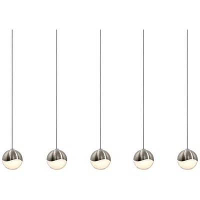 Sonneman Grapes 36.5" Wide 5.light Satin Nickel Small Led Pendant