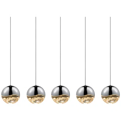 Sonneman Grapes 37 3/4"w Polished Chrome Led Linear Pendant