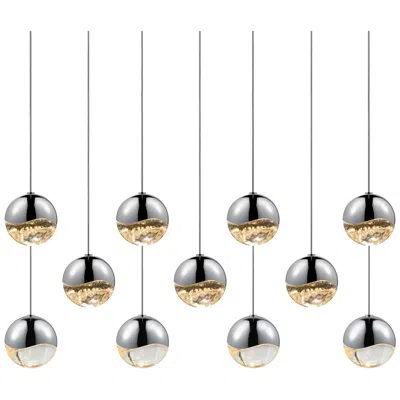 Sonneman Grapes 37" Wide 11.light Polished Chrome Medium Pendant