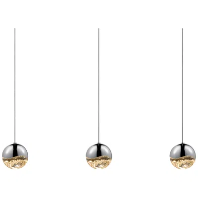 Sonneman Grapes 37.25" Wide 3.light Polished Chrome Medium Led Pendant