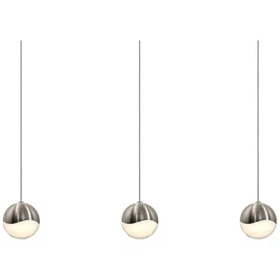 Sonneman Grapes 37.25" Wide 3.light Satin Nickel Medium Led Pendant