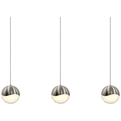 Sonneman Grapes 37.75" Wide 3.light Satin Nickel Large Led Pendant