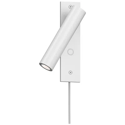 Sonneman Haim 5.5" Aimable Textured White Recessed Headboard Lamp