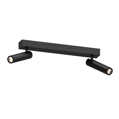 Sonneman Haim Aimable Double Surface Mount In Textured Black
