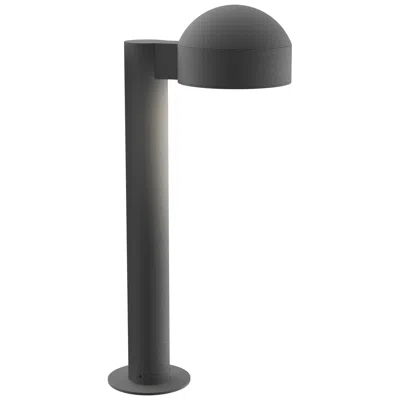 Sonneman Inside Out Reals 16" Led Bollard - Textured Gray - Dome Cap And Plate