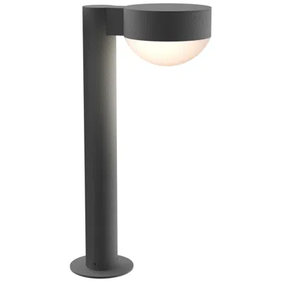Sonneman Inside Out Reals 16" Led Bollard - Textured Gray - Plate Cap And Dome