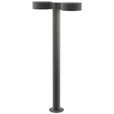 Sonneman Inside Out Reals 28" Led Double Bollard - Tg - Plate Caps And Plate