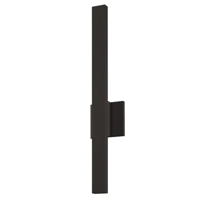 Sonneman Inside-out Led Dimmable Flush Mounted Sconce In Textured Bronze
