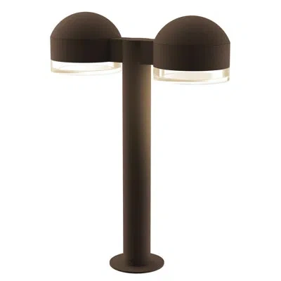 Sonneman Inside-out Reals® Led Metal Bollard Light In Textured Bronze,clear White