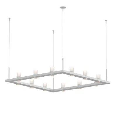 Sonneman Intervals® 12 - Light Kitchen Island Modern Linear Led Pendant In Etched,white