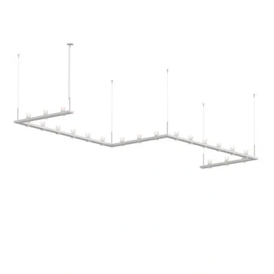 Sonneman Intervals® 21 - Light Kitchen Island Led Pendant In Satin White