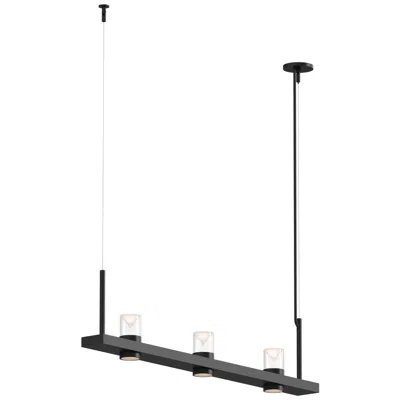 Sonneman Intervals 48.25" Wide Satin Black Cone Uplight Led Pendant