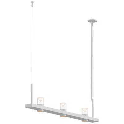 Sonneman Intervals 48.25" Wide Satin White Cone Uplight Led Pendant