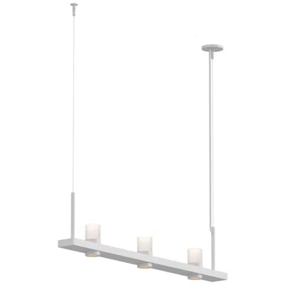 Sonneman Intervals 48.25" Wide Satin White Cylinder Uplight Led Pendant