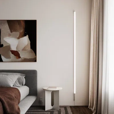 Sonneman Keel™  82" Led Wall Sconce In Bright Satin Aluminum