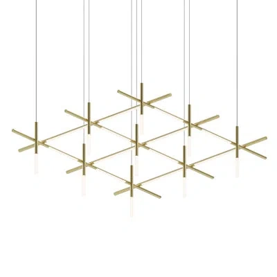 Sonneman Labyrinth Square Chandelier In Brass