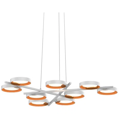 Sonneman Light Guide 48.25" Wide 9.light Satin White Ring Led Pendant