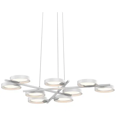 Sonneman Light Guide 48.25" Wide 9.light Satin White Ring Led Pendant