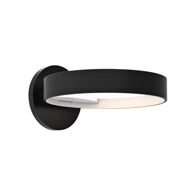 Sonneman Light Guide Ring 1 1/2" High Black And White Led Wall Sconce