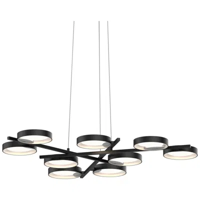 Sonneman Light Guide Ring 48 1/4"w Black 9-light Led Pendant Light