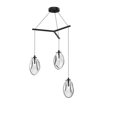 Sonneman Liquid 3 - Light Cluster Geometric Pendant In Clear
