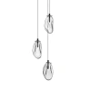 Sonneman Liquid 3-light Led Pendant In Clear