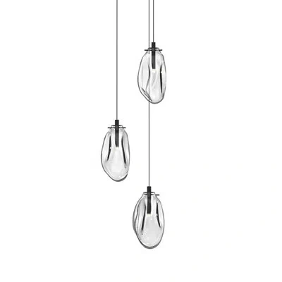 Sonneman Liquid 3-light Led Pendant In Clear