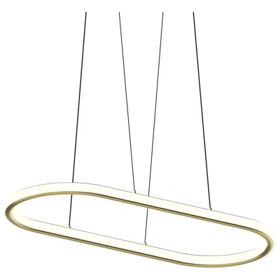 Sonneman Luna 33.5" Wide Brass 3500k Racetrack Pendant
