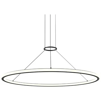 Sonneman Luna 48" Round Led Pendant W/ 20' Cord (3500k) - Satin Black