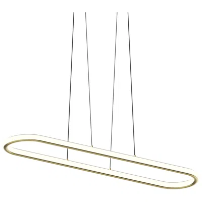 Sonneman Luna 49.5" Wide Brass 3500k Racetrack Pendant