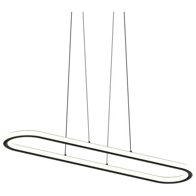 Sonneman Luna 49.5" Wide Satin Black 3500k Racetrack Pendant