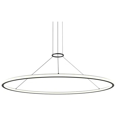 Sonneman Luna 60" Round Led Pendant W/ 20' Cord - Satin Black