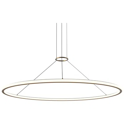 Sonneman Luna 61 1/2"w Painted Brass Round Led Pendant Light