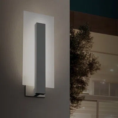 Sonneman Midtown Led Outdoor Wall Sconce - Tall In Textured Bronze