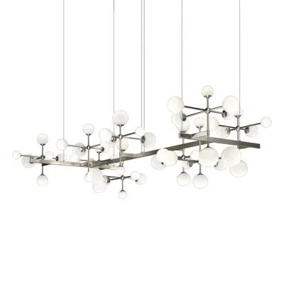 Sonneman Nebula - Zig Zag Led Chandelier - 240" Cable In Nickel