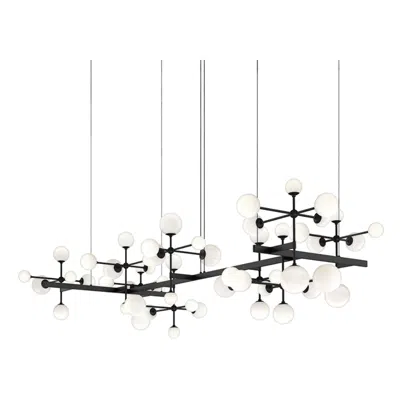 Sonneman Nebula Zig Zag Led Pendant - Satin Black