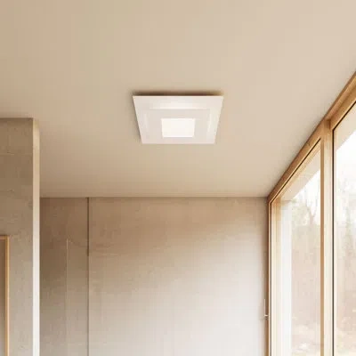Sonneman Offset 1-light 20" Led Flush Mount In Textured White