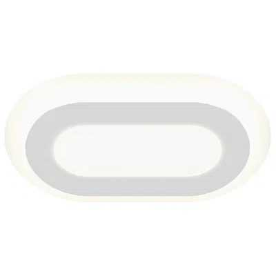 Sonneman Offset 24" Wide Textured White Racetrack Led Surface Mount