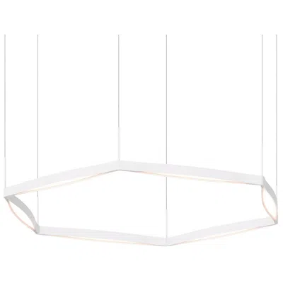 Sonneman Ola 55" Wide 6-light Satin White Led Pendant