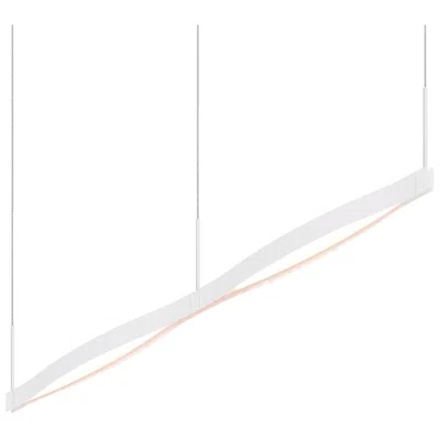Sonneman Ola 55" Wide Satin White Double Linear Remote Driver Led Pendant