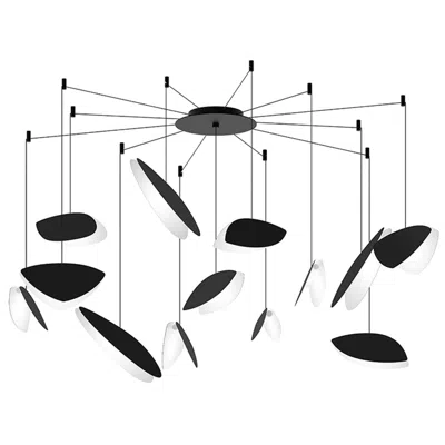 Sonneman Papillons 13-light Swag Led Pendant - Satin Black - Satin Black