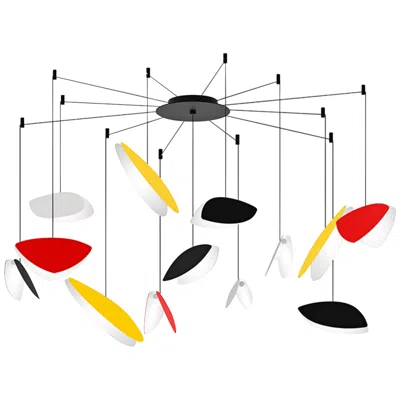 Sonneman Papillons 30"w Multi-color 13-light Led Pendant Light