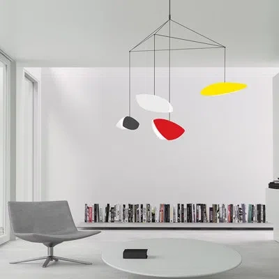 Sonneman Papillons™ 4 - Light Statement Geometric Led Pendant In Satin Black