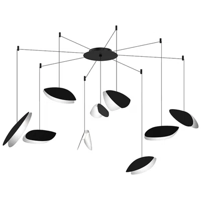 Sonneman Papillons 9-light Swag Led Pendant - Satin Black - Satin Black