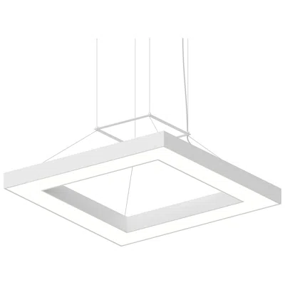 Sonneman Pi 30" Wide Satin White 3500k Led Square Ring Pendant