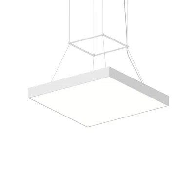 Sonneman Pi Led 24" W Square Chandelier In Satin White;satin White