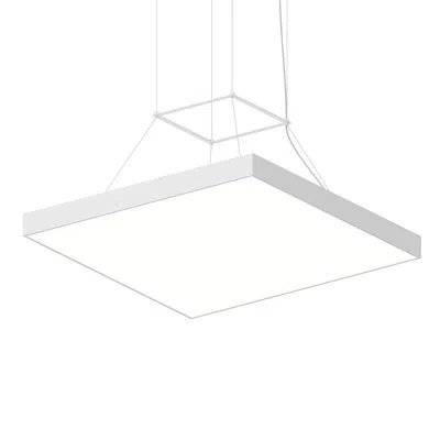 Sonneman Pi Led 30" W Square Chandelier In Satin White;satin White