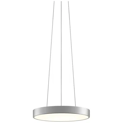 Sonneman Pi Round 16" Wide Led Pendant Bright Satin Aluminum 240" Cable